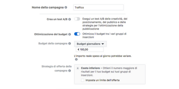 Pubblicità su Facebook