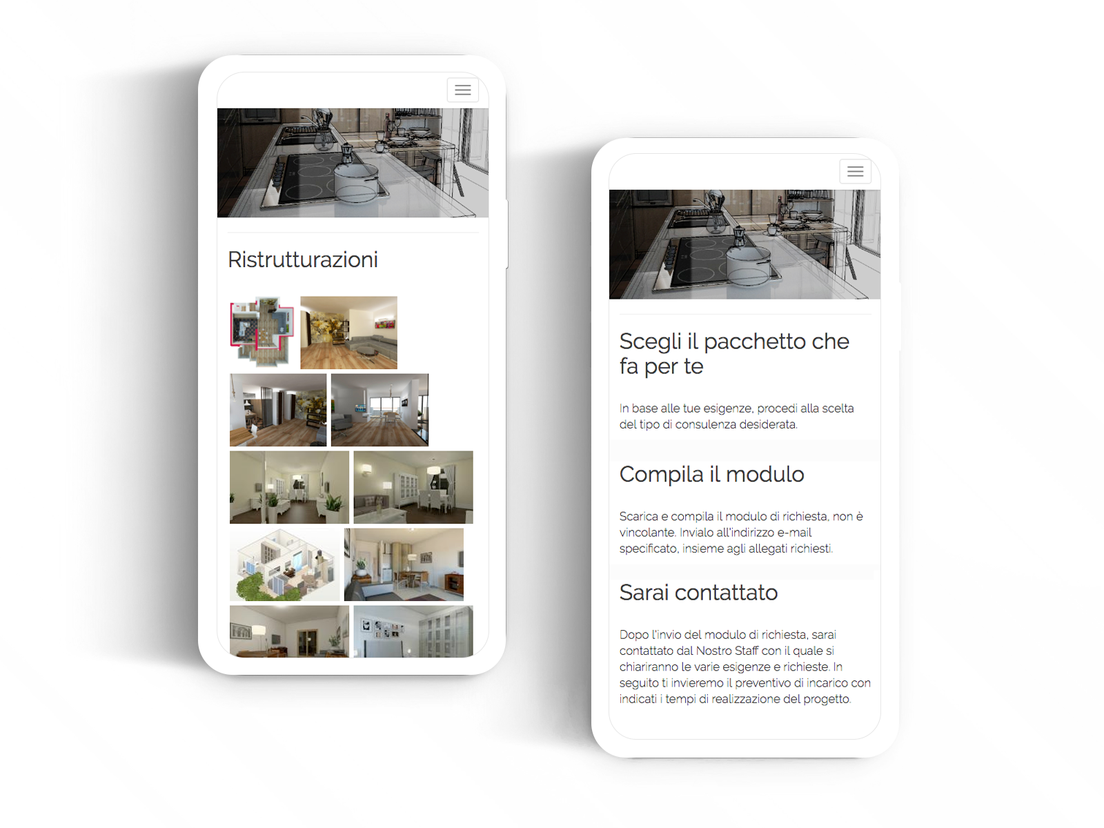 sito architetto mobile
