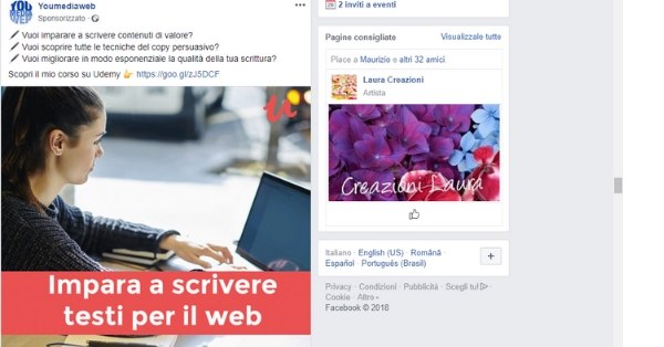 micro-copywriting: post fb