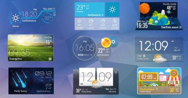 schermata widget meteo