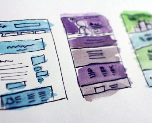 wireframe sito web