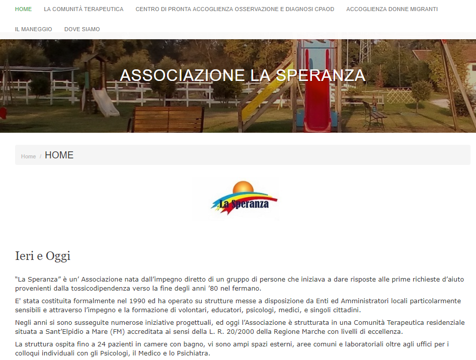 sito per associazione no profit
