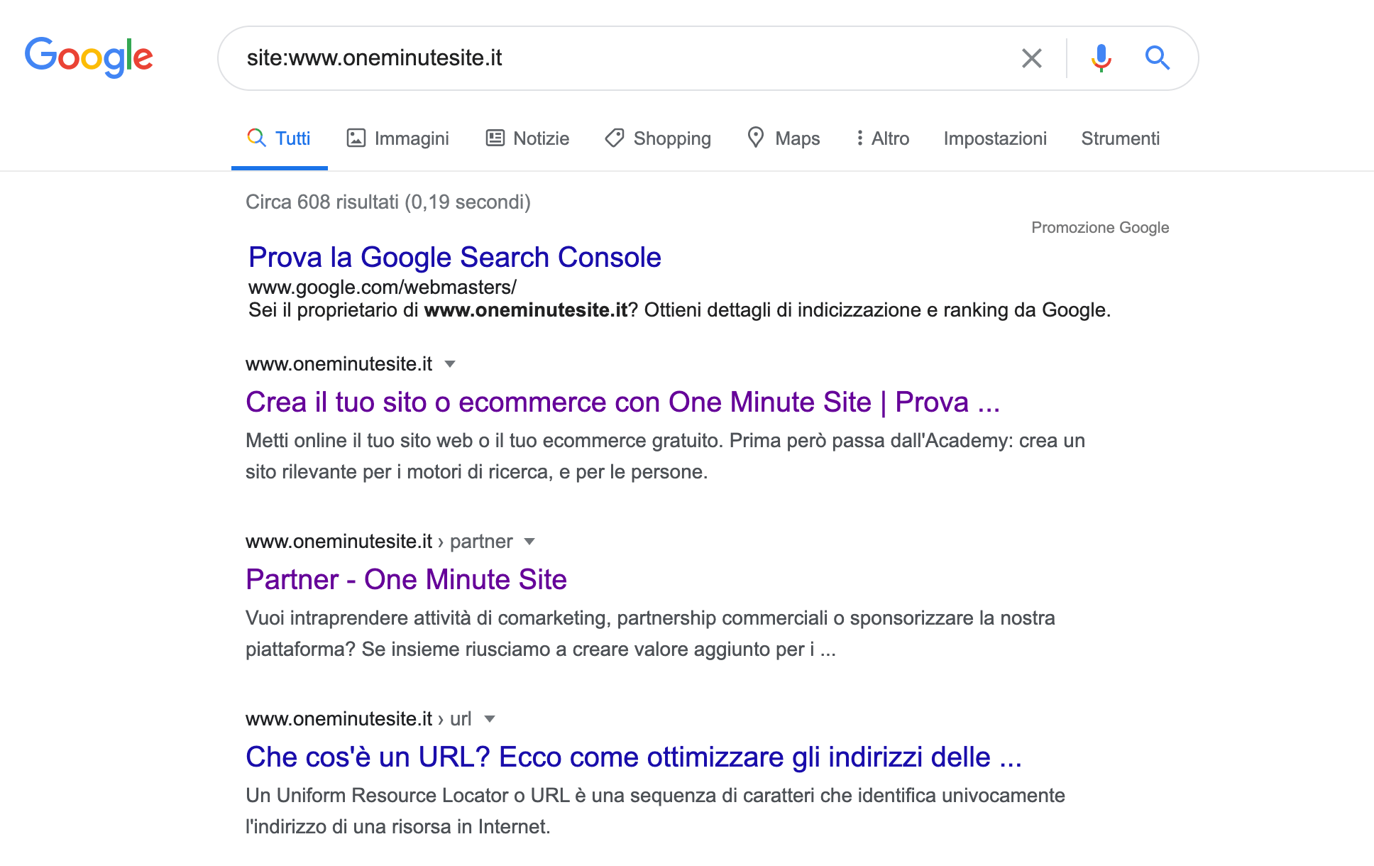 pagina di ricerca con operatore site-1