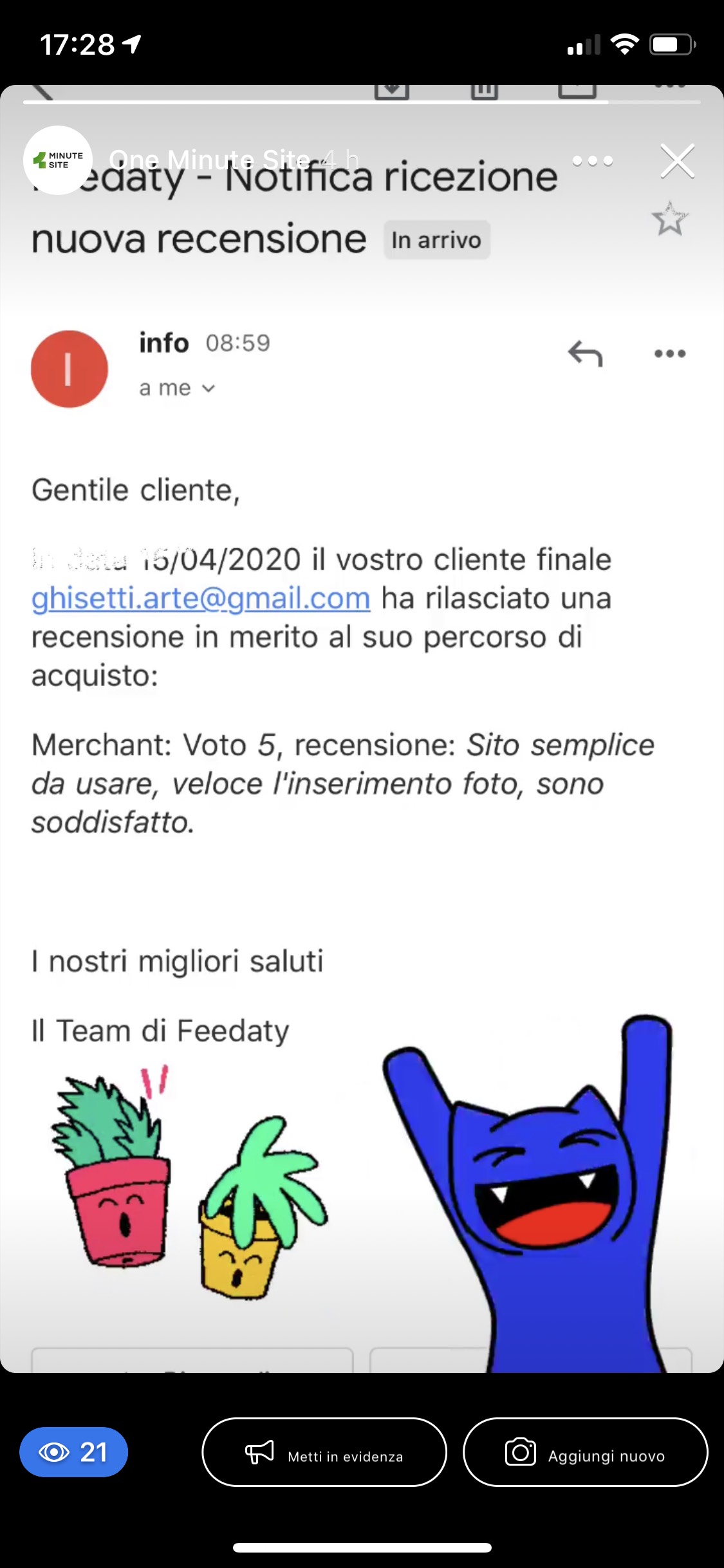User Generated Content One Minute Site