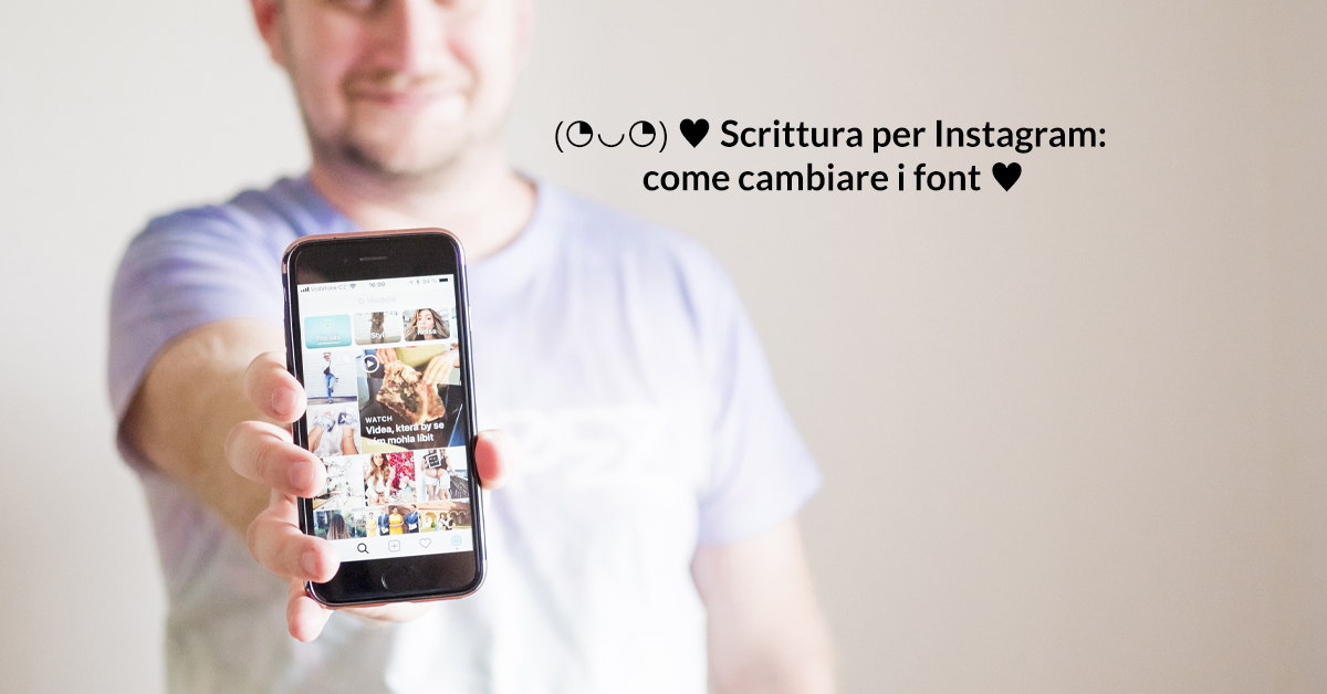 scrittura per instagram cambiare font