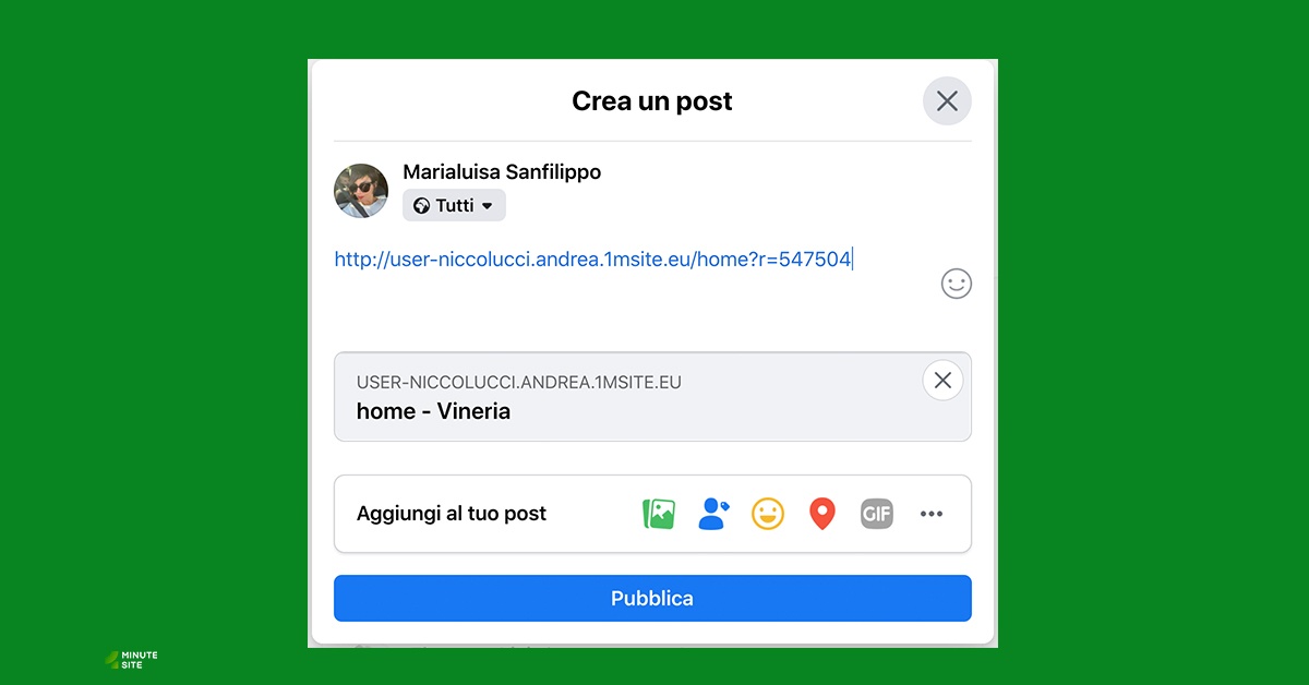 Url senza informazioni di condivisione-1