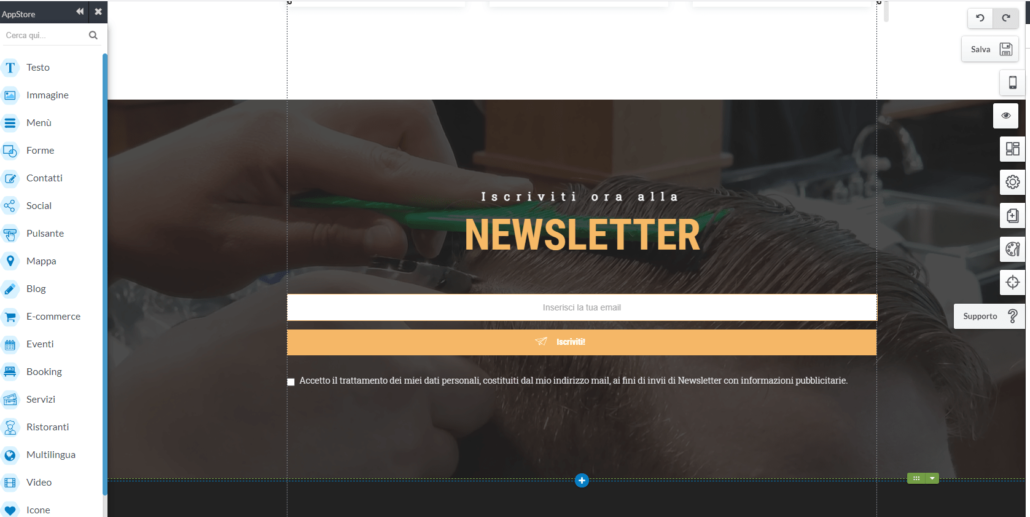 Crea una newsletter One Minute Site CTA-min